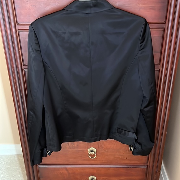 Grace Dane Lewis Satin Biker Inspired Jacket - Picture 4 of 5